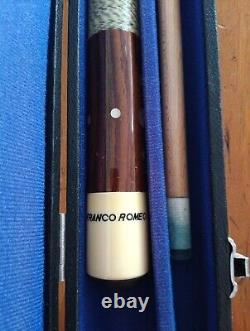 20 oz Franco Romeo Custom Adam Pool Cue With Case Vintage Inlay RARE STUNNING