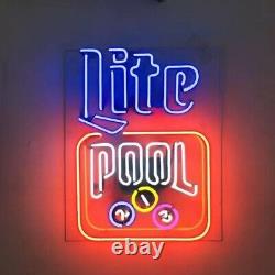 20x16 Billiards Pool Beer Flex LED Neon Sign Light Lamp Bar Club Pub Party