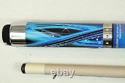 2pc Cuetec Gentec Pool Cue Billiards Custom new Cuestick 13-715 BLUE STARS