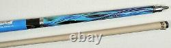 2pc Cuetec Gentec Pool Cue Billiards Custom new Cuestick 13-715 BLUE STARS