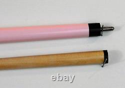 2pc Viking pool Cue Billiards Custom PINK FINISH maple Linen vintage withwarranty