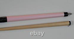 2pc Viking pool Cue Billiards Custom PINK FINISH maple Linen vintage withwarranty