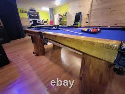 7ft x 3.5ft custom, hand made, pool table. Artist unknown