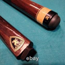 ADAM Custom Billiard Play & Break 2 cues Set withSCase Pool Sticks Made Japan Mint