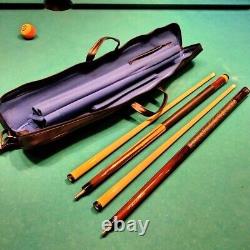 ADAM Custom Billiard Play & Break 2 cues Set withSCase Pool Sticks Made Japan Mint