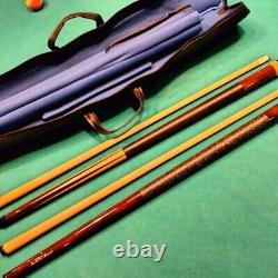 ADAM Custom Billiard Play & Break 2 cues Set withSCase Pool Sticks Made Japan Mint