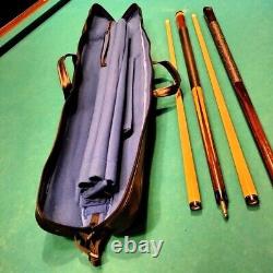 ADAM Custom Billiard Play & Break 2 cues Set withSCase Pool Sticks Made Japan Mint