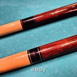 ADAM Custom Billiard Play & Break 2 cues Set withSCase Pool Sticks Made Japan Mint