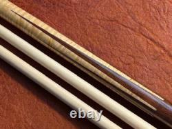 AE Custom 6 Point Pool Cue With 2 Maple Shafts. Wrap-less cue