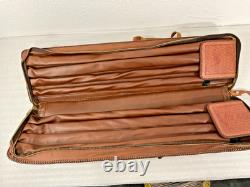 AMAZING! Vintage Custom Genuine Leather USA Hand Made & Tooled Pool Cue Case 4x4