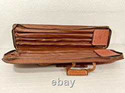 AMAZING! Vintage Custom Genuine Leather USA Hand Made & Tooled Pool Cue Case 4x4