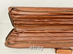AMAZING! Vintage Custom Genuine Leather USA Hand Made & Tooled Pool Cue Case 4x4