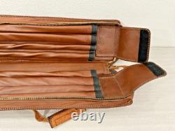 AMAZING! Vintage Custom Genuine Leather USA Hand Made & Tooled Pool Cue Case 4x4