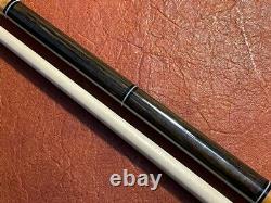 Austin Hill Custom Pool Cue. Wrap-less cue. Olivewood/Stripped Ebony. 59-1/2 Cue