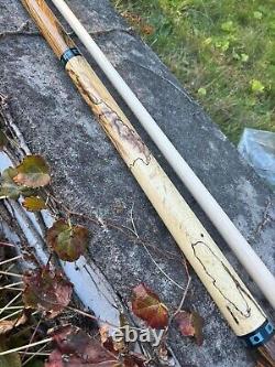 Bacote, Spalted Tamarind & Turquoise Giuli Custom Pool Cue, Brand new, Wrapless