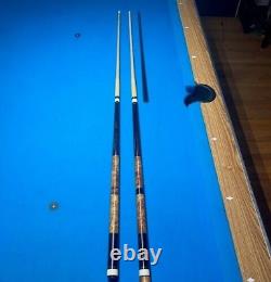 Beautiful Custom Tony Sauer Pool Shooting & Break/Shooter Cue Pair