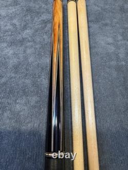 Beautiful Mike Capone 6-Point Custom Pool Cue Tulipwood & Ebony