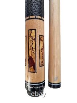Benny's Pool Cue Billiard Philippines 6 Points Spalted Tamarin Wood Leather Wrap