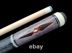 Benny's Pool Cue Billiard Philippines Grey stained Black Leather Wrap