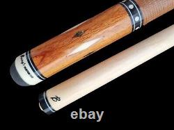 Benny's Pool Cue Billiard Philippines Rosewood Abalone Brown Leather Wrap