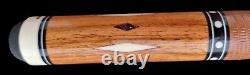 Benny's Pool Cue Billiard Philippines Rosewood Abalone Brown Leather Wrap