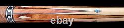 Benny's Pool Cue Billiard Philippines Rosewood Abalone Brown Leather Wrap