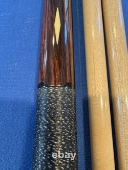 Bill Hagan 4-Point Macassar Ebony & Bubinga Custom Pool Cue 19oz