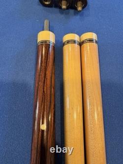 Bill Hagan 4-Point Macassar Ebony & Bubinga Custom Pool Cue 19oz