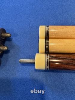 Bill Hagan 4-Point Macassar Ebony & Bubinga Custom Pool Cue 19oz