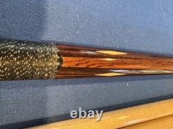 Bill Hagan 4-Point Macassar Ebony & Bubinga Custom Pool Cue 19oz