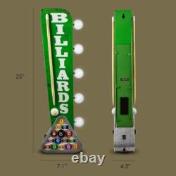 Billiards Pool Cue Vintage Marquee LED Sign By Crystal Art Gallery 113772WEB Billiards Pool Cue Vintage Marquee LED Sign By Crystal Art Gallery 113772WEB