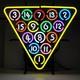 Billiards Pool Neon Sign 24x20 Lamp Beer Bar Sport Pub Room Wall Decor Hanging