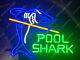 Billiards Pool Shark Game Room Vivid Led Neon Sign Light Lamp With Dimmer