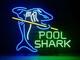 Billiards Pool Shark Green 17 Neon Sign Lamp Light With Dimmer Business Vy