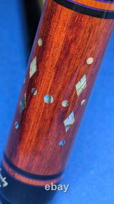 Bloodwood Birdseye MOP M3/8-10 Jacoby Custom Pool Cue 2 Shafts 18.90oz 12.30mm