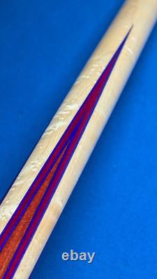 Bloodwood Birdseye MOP M3/8-10 Jacoby Custom Pool Cue 2 Shafts 18.90oz 12.30mm