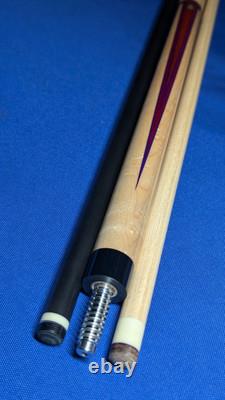 Bloodwood Birdseye MOP M3/8-10 Jacoby Custom Pool Cue 2 Shafts 18.90oz 12.30mm