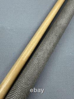 Bludworth 5-Needle Custom Pool Cue Brown Maple Shaft Leather Grip Used