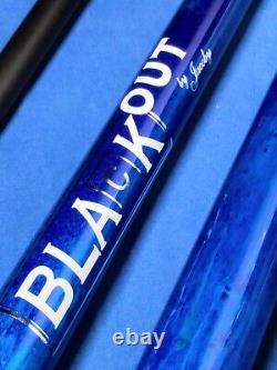 Blue Jacoby Blackout Custom Jump Break Pool Cue Carbon Shaft 18.70oz 13.10mm