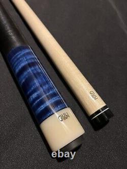 Blue Stained Carl Giuli Custom Pool Cue, Brand New 3/8 X 10 Pin. 1 Shaft