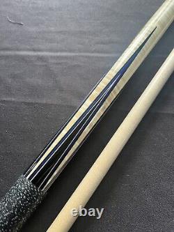 Brand New 4 Point Carl Giuli Custom Pool Cue, Cool Blue And Purple Veneers