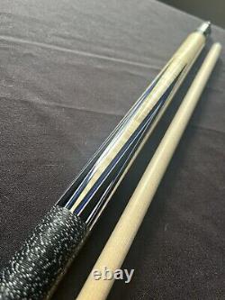 Brand New 4 Point Carl Giuli Custom Pool Cue, Cool Blue And Purple Veneers