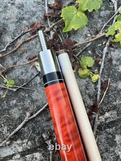 Brand New 5 Point pool stick By Giuli Custom Pool Cues, Red Stained Maple & Mop