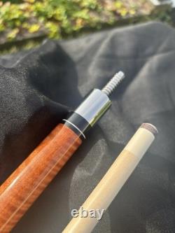 Brand New Wrapless Giuli Custom pool Cue, Wrapless Stick With Turquoise Inlay