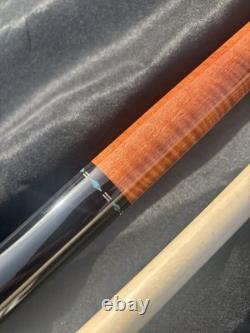 Brand New Wrapless Giuli Custom pool Cue, Wrapless Stick With Turquoise Inlay