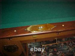 Brunswick Balke Collender Custom Antique 9' Billiard Pool Table Great Condition