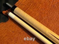 Buddy Baker Custom Pool Cue With Maple Shaft. 62 Inch Cue 31/31. Genuine Lizard