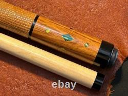 Buddy Baker Custom Pool Cue With Maple Shaft. 62 Inch Cue 31/31. Genuine Lizard