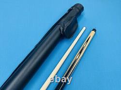 CAROM CUE TRUJILLO BLACK & HARD CASE CUSTOM TIP SIZE 13 mm. 3 CUSHIONS