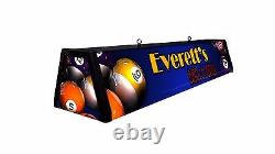 CUSTOM, PERSONALIZED BILLIARDS Bright Backlit, Pool Table Light